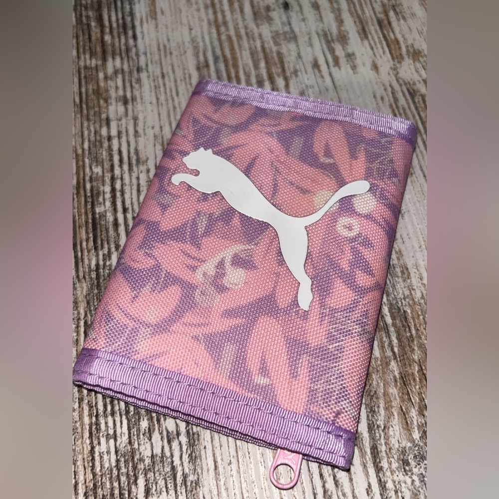 Puma pink & purple floral wallet #floral #puma